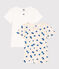 Girls' Heart Short-Sleeved Cotton T-Shirts - 2-Pack variante 1