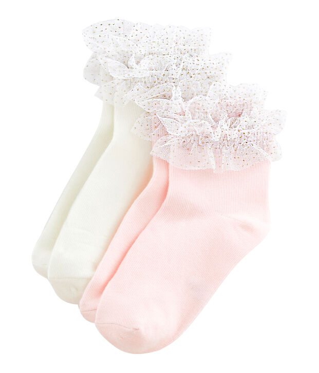 Set of 2 pairs of socks for girls multicolor