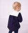 Babies' short plain cotton playsuit with a collar SOIR