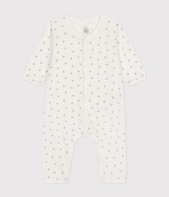 Babies' Footless Cotton Pyjamas MARSHMALLOW white/HERBIER