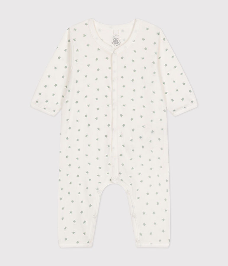 Babies' Footless Cotton Pyjamas MARSHMALLOW white/HERBIER