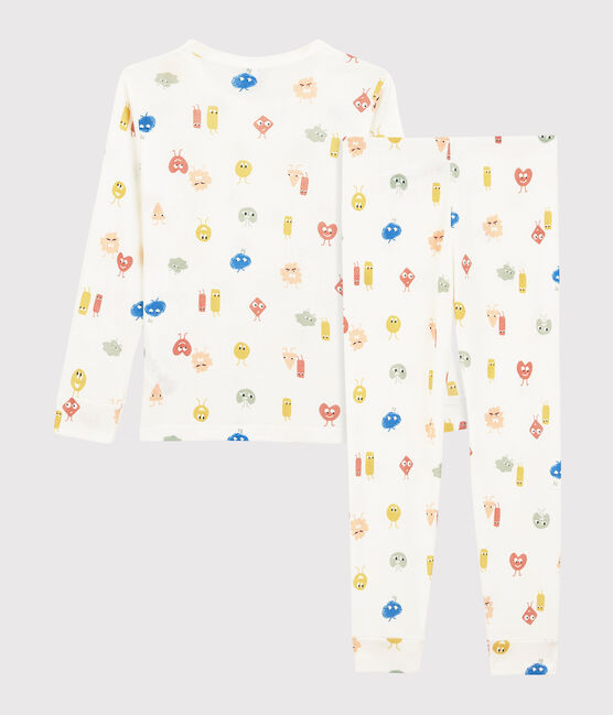 Unisex Feelings Themed Cotton/Lyocell Pyjamas MARSHMALLOW white/MULTICO white
