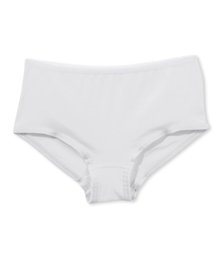 Girl's plain shorty white