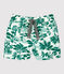 Babies' Eco-Friendly Swim Shorts MARSHMALLOW white/GAZON green