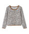 Girl's cardigan BELUGA grey/MULTICO white