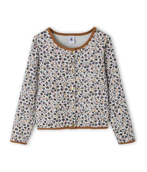 Girl's cardigan grey/multicolor