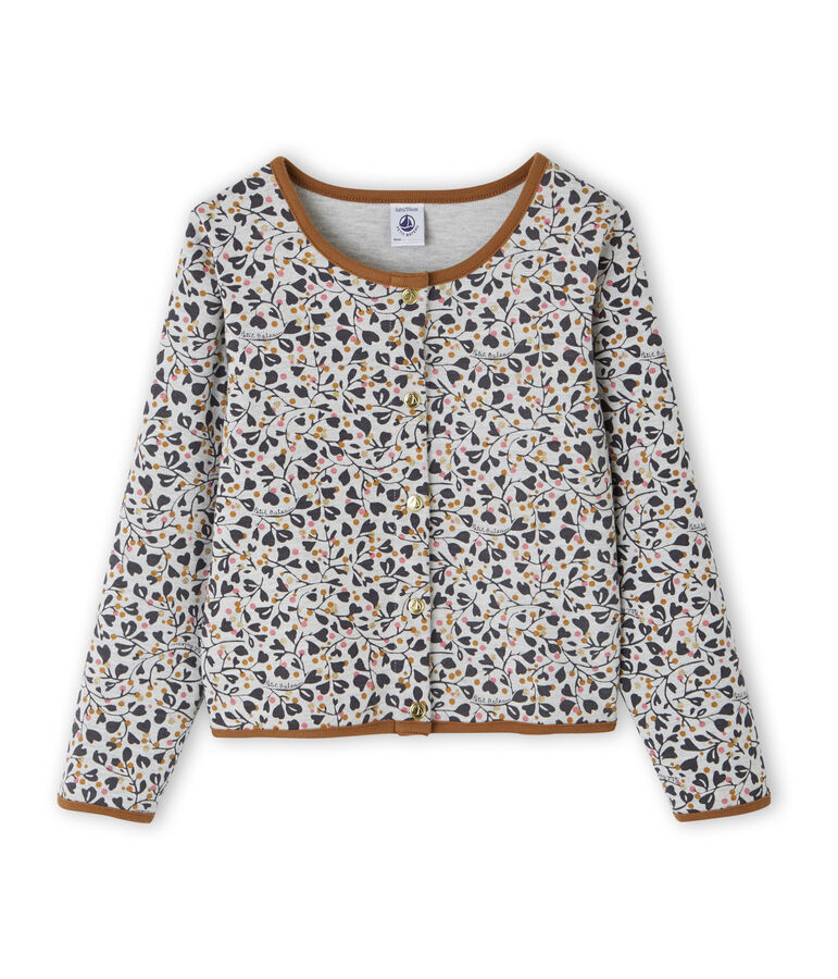 Girl's cardigan grey/multicolor