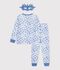 Children's cotton dragon costume pyjamas blue/blue