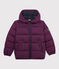 Boys' puffer jacket CEPAGE purple