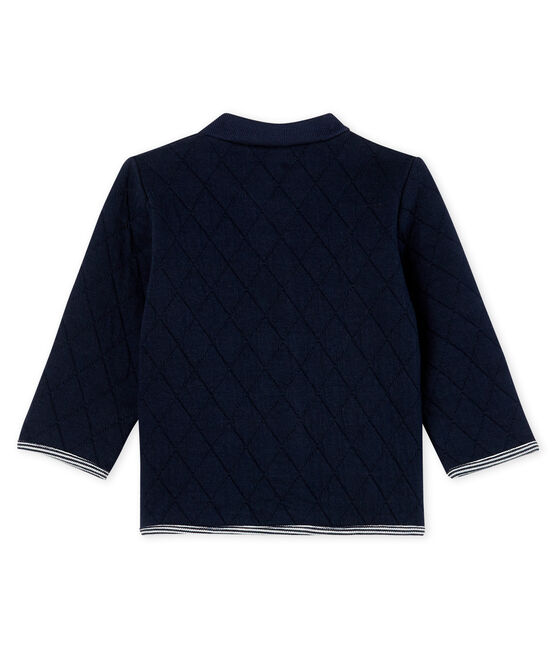 Baby Boys' Quilted Tube Knit Cardigan SMOKING CN blue