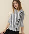 Women's shiny Breton Top MARSHMALLOW white/SMOKING ARGENT BRILLANT