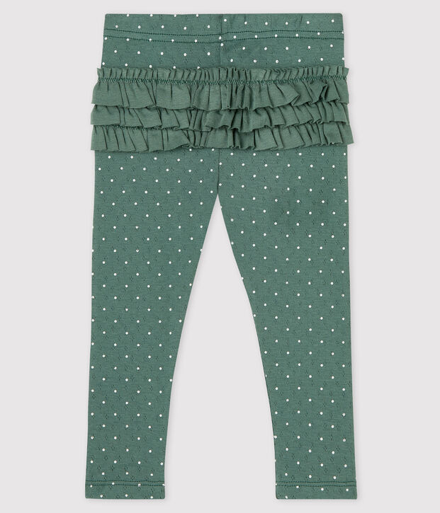 Baby Girls' Print Cotton Leggings green/white
