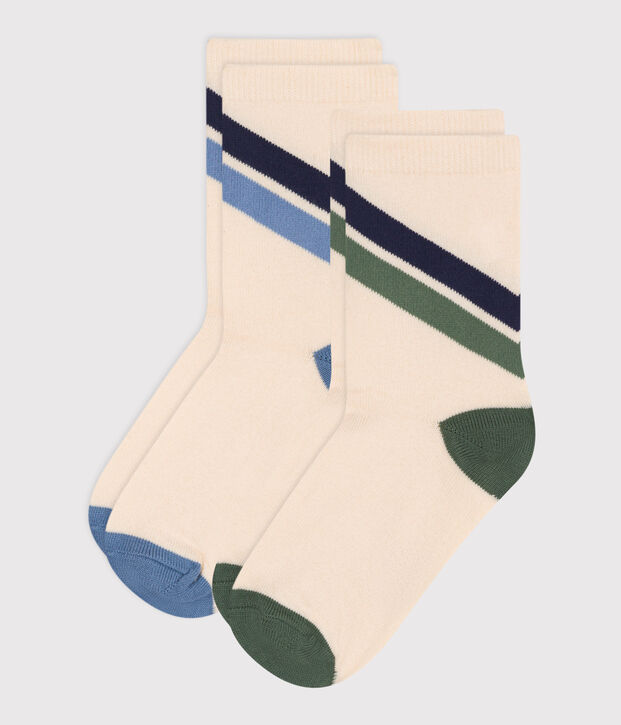 Children's Stripy Cotton Socks - 2-Pack multicolor