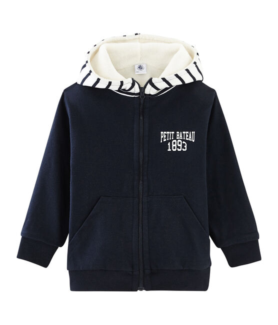 Boys' Reversible Zipped Sweatshirt SMOKING blue