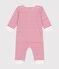 Babies' footless cotton pyjamas ECUME white/TERKUIT red
