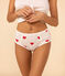 Women's Heart and Stripe High-Waisted Cotton Briefs - 2-Pack Variante 1 PACK