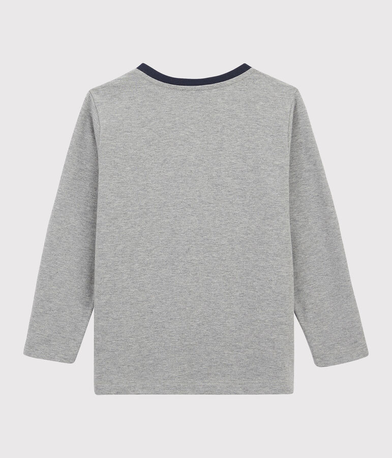 Boys Silkscreen Print T-shirt SUBWAY CHINE grey