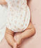 Babies' floral print cotton rompers white/multicolor