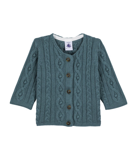 Cable-knit cardigan Atlantic blue