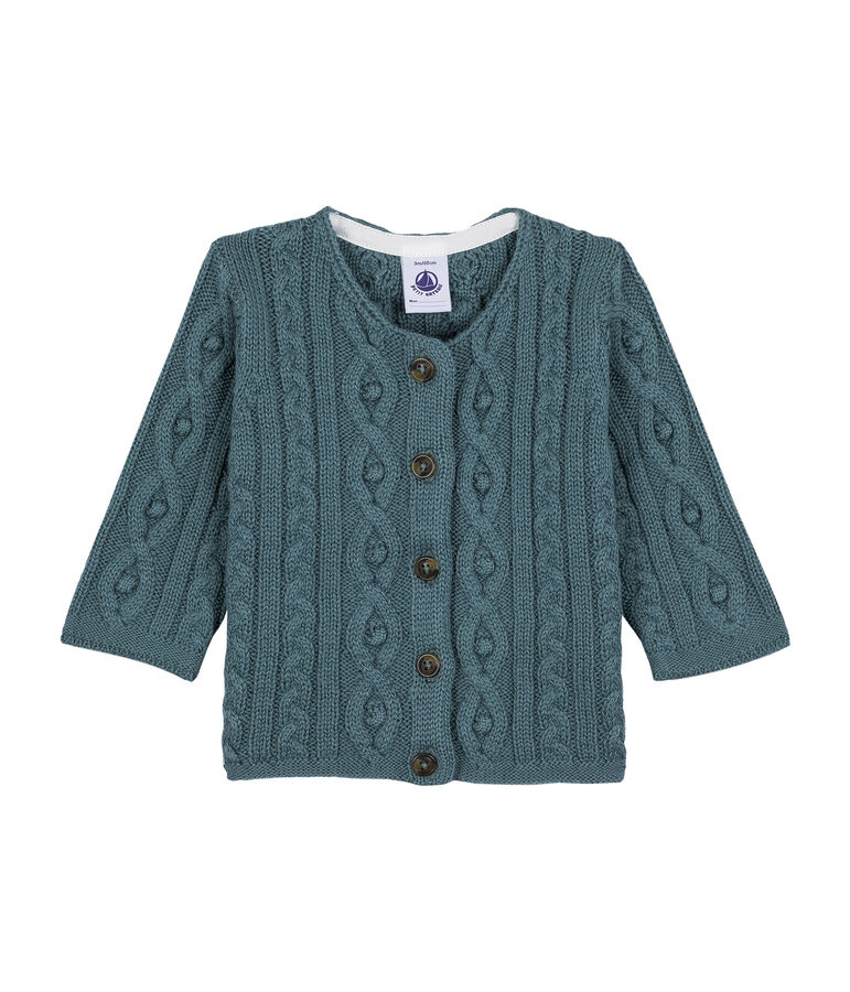 Cable-knit cardigan Atlantic blue