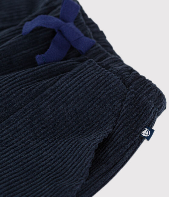 Babies' Wide Ribbed Corduroy Trousers SMOKING blue