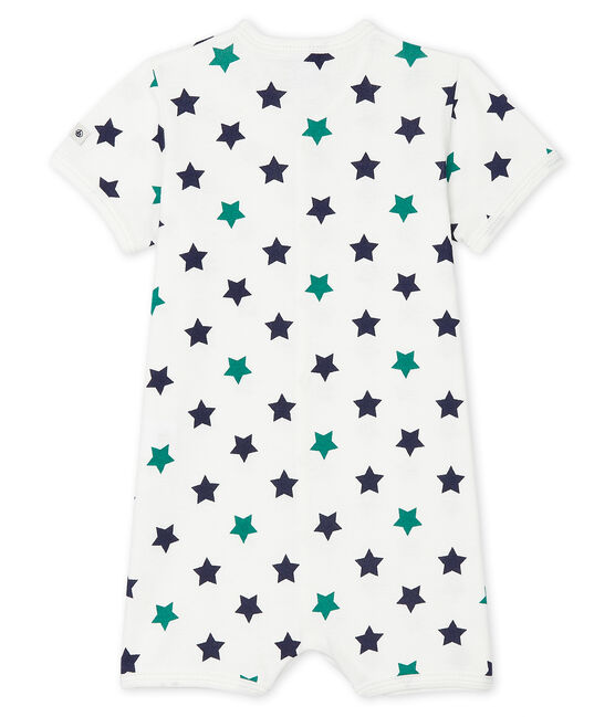 Baby Boys' Linen/Cotton Playsuit MARSHMALLOW white/MULTICO white