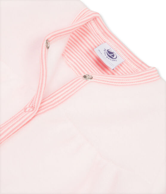 Baby girl's warm coveralls in fleece Vienne pink