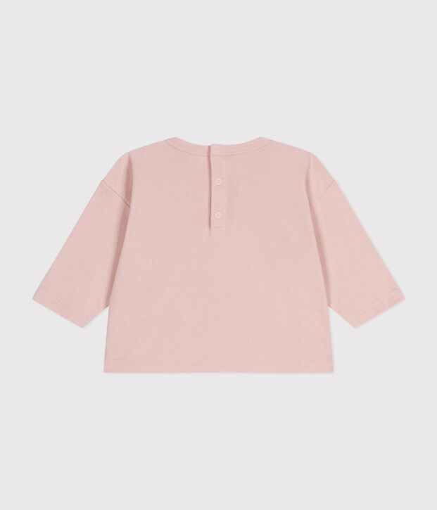 Babies' long-sleeved cotton T-Shirt pink