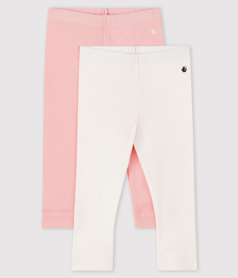 Pack of 2 leggings for baby girls multicolor