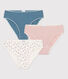 Girls' Floral Cotton and Elastane Briefs - 3-Pack