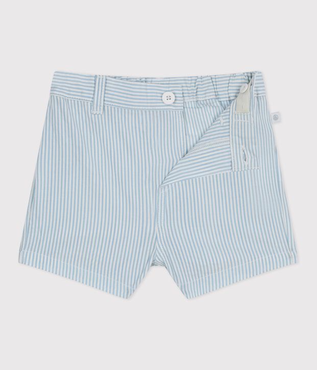 Babies stripy cotton shorts blue/blue
