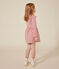 Girls' long-sleeved thick cotton dress ROSEWOOD pink/AVALANCHE