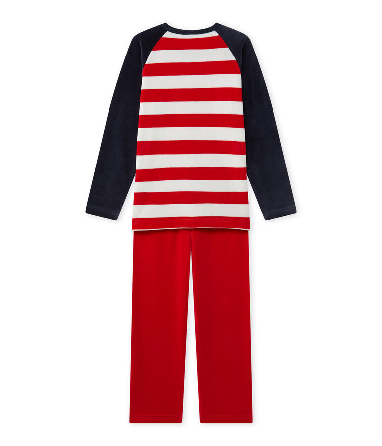 Boy's anchor motif pyjamas blue/red/white
