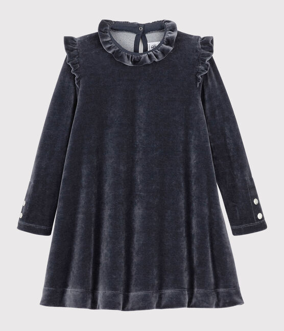 Girl's Long-sleeved Dress SMOKING blue
