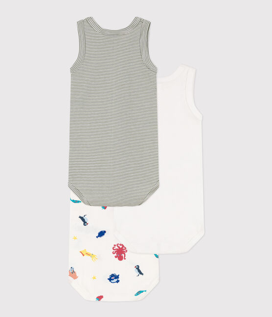 Cotton Sea Animals Vest Bodysuits - Pack of 3 variante 1