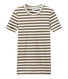 Women's T-shirt in heritage striped rib