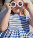 Girls' Stripy Short-Sleeved Cotton Dress