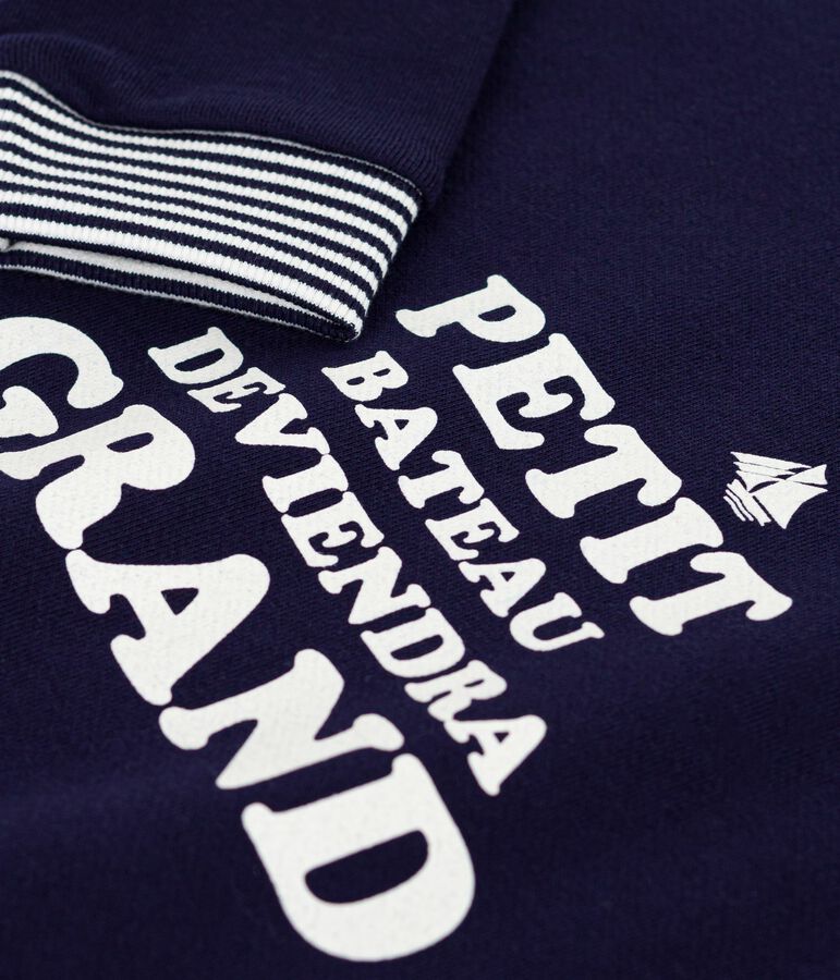 Children's printed cotton sweatshirt blue