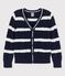 Boys' Cotton Cardigan SMOKING blue/MARSHMALLOW white