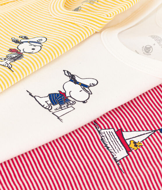 Boys' Petit Bateau X Snoopy Cotton Vests - 3-Pack variante 1