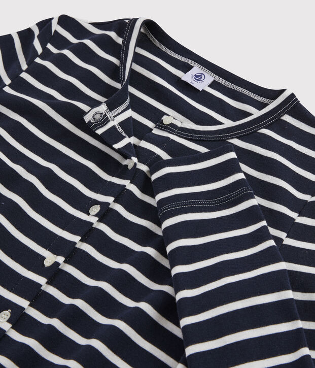 Women's iconic cardigan blue/white