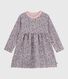 Girls' long-sleeved cotton dress