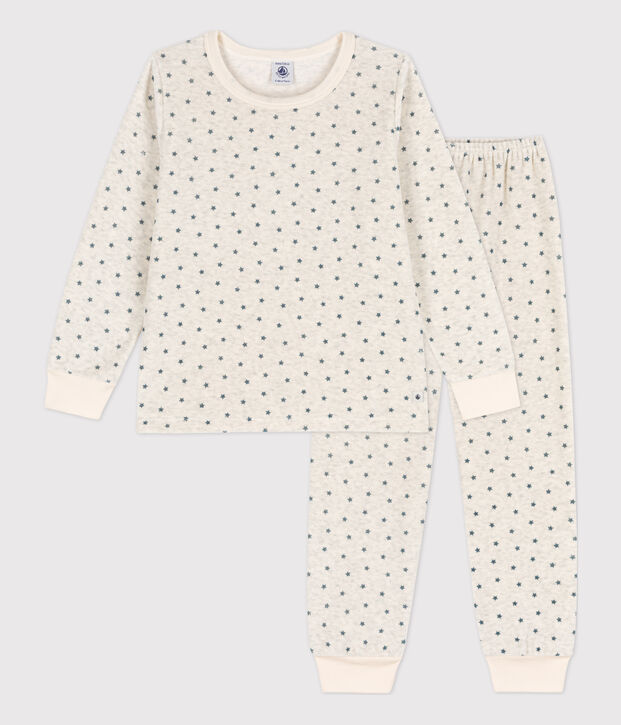 Children's Unisex Starry Velour Pyjamas beige/grey