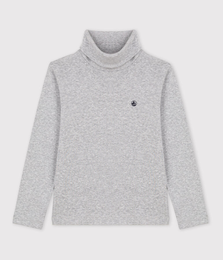 Unisex Children's Cotton Polo Neck FUMEE CHINE grey