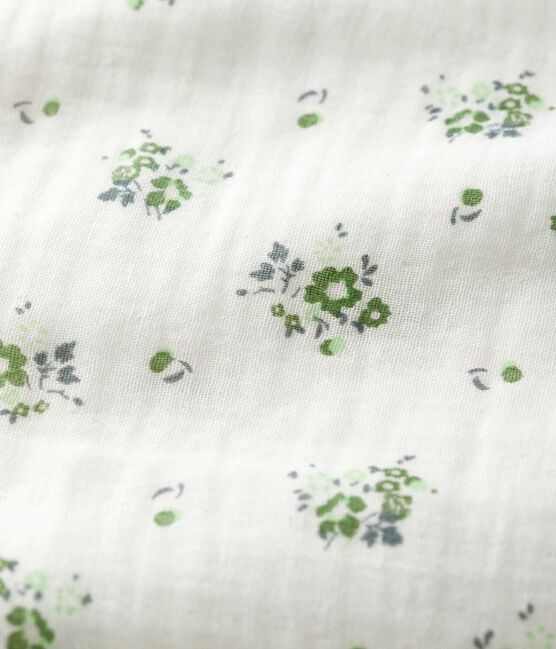 Babies' Floral Cotton Gauze Muslin MARSHMALLOW white/MULTICO white