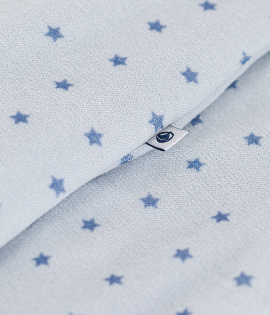 Babies' velour bodyjamas printed with tiny stars GOMME blue/BEACH