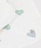 Baby wipes made of cotton and terry towelling printed with hearts white/multicolor
