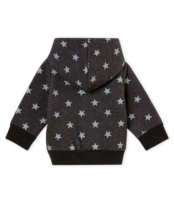Baby boy's hooded print sweatshirt CITY black/GRIS grey
