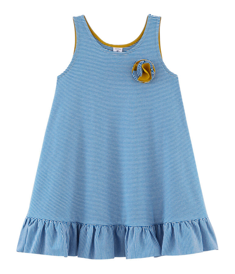 Girls' Dress blue/white