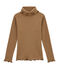 Long sleeved polo neck T-shirt BRINDILLE brown